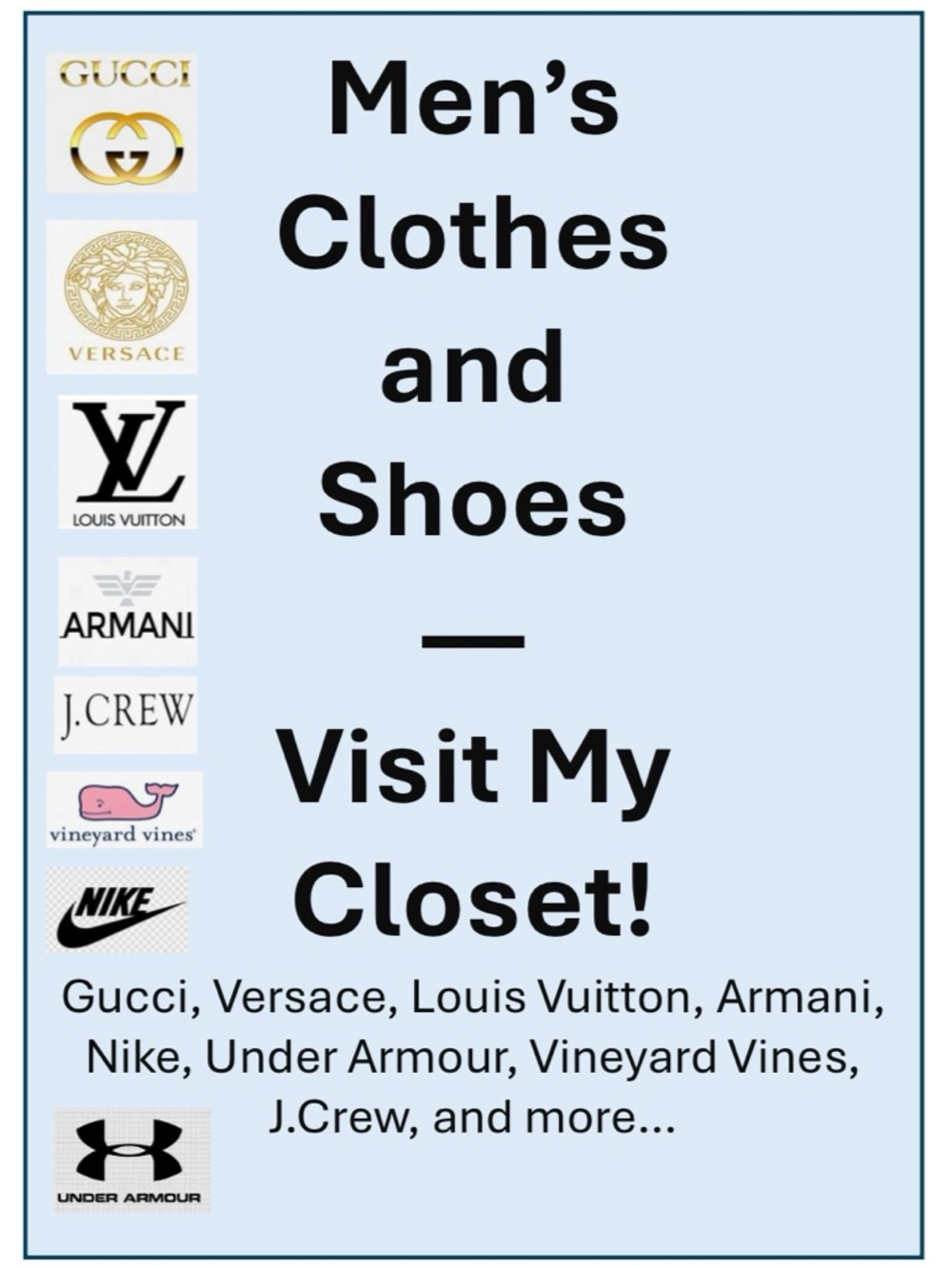 Shop Men's Gucci, Versace, Louis Vuitton, Armani, Nike, and more from my closet